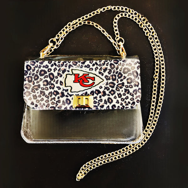 KC Chiefs Clear Stadium Bag w/Removable Crossbody Chain