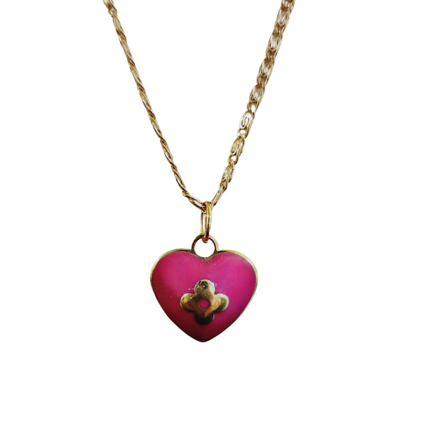 Puffy Heart LV Bag Charm Necklace